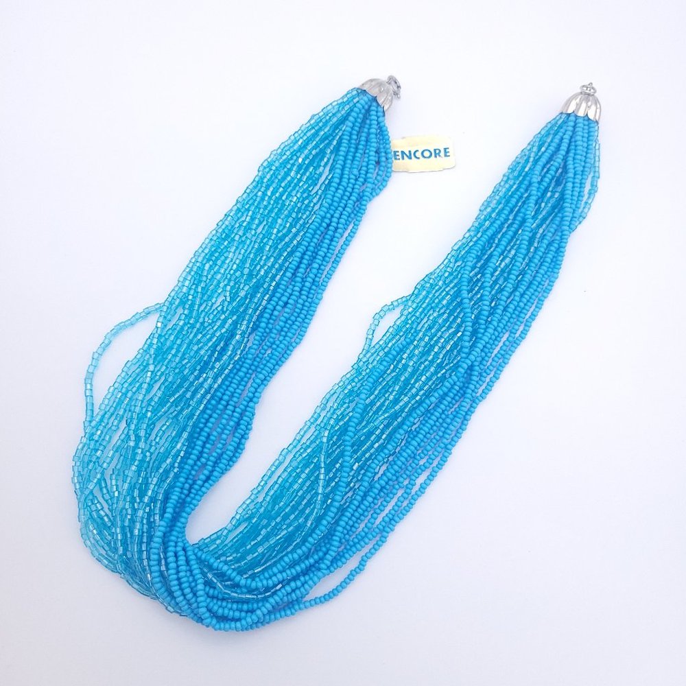 Encore Light Blue Seed Necklace